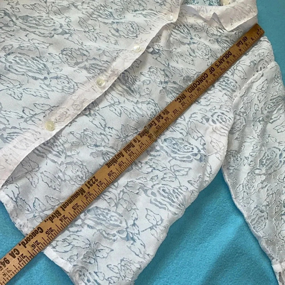 FRENCH LAUNDRY floral lace button up size XL - Picture 10 of 11